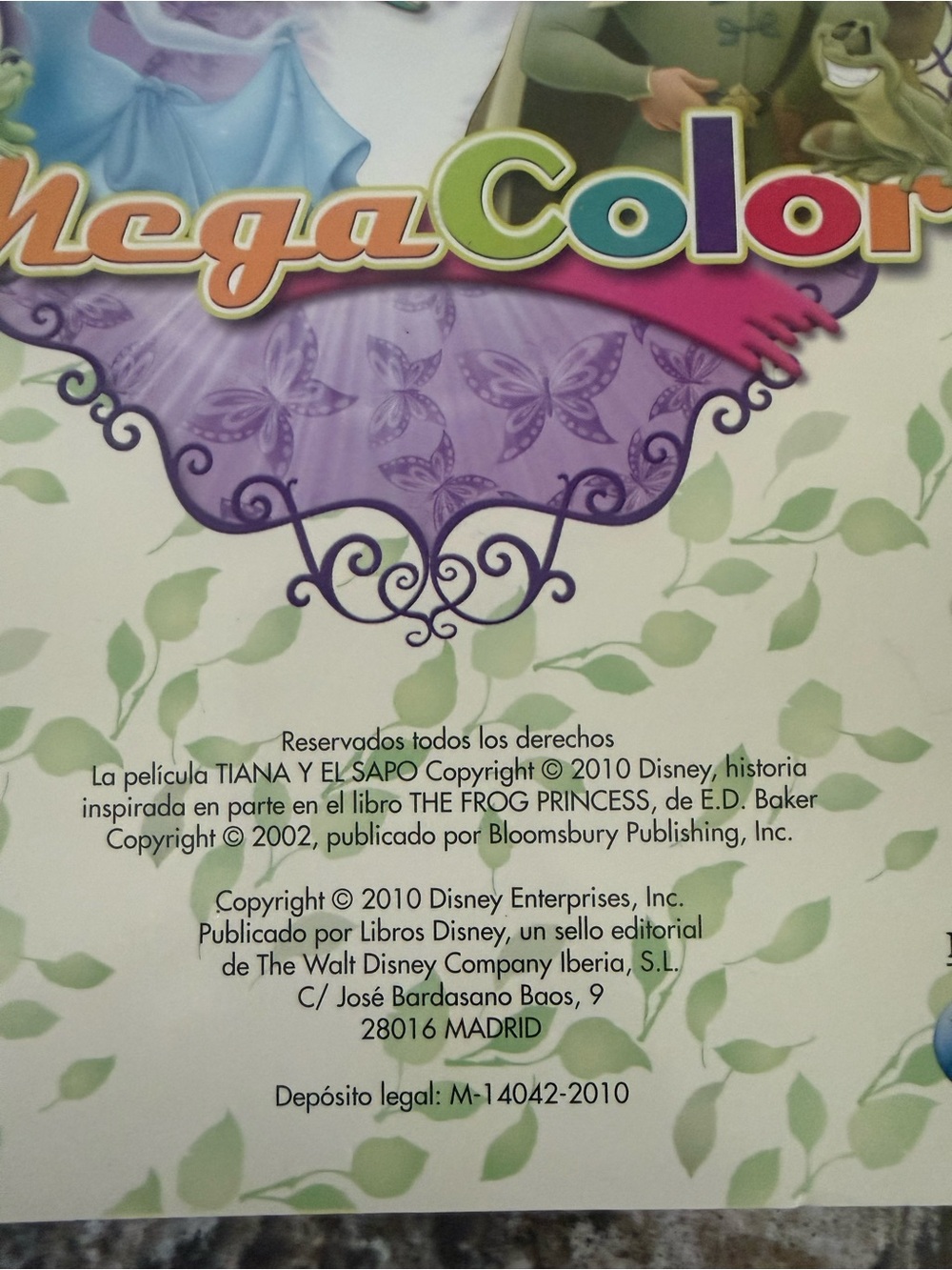 Disney Tiana Spanish Megacolor Coloring Book - Picture 2 of 2